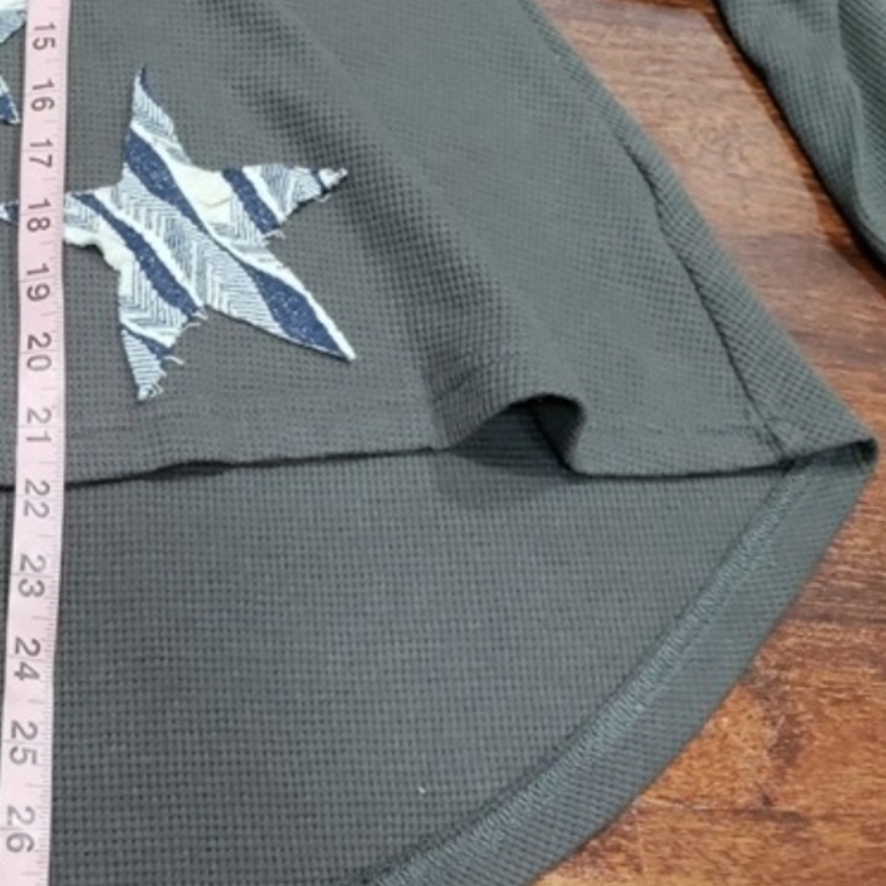 Pol Patchwork Waffle Knit Star Top - image 8